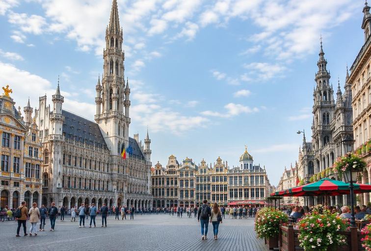Grand Place architecture in Brussels, Belgium